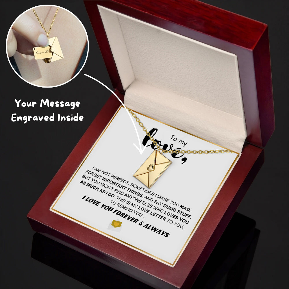 A-Z Initial Alphabet Heart Pendant Necklace – Gold Or Silver Tone Stainless Steel