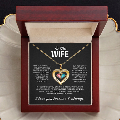 Always Yours - Birthstone Heart Necklace