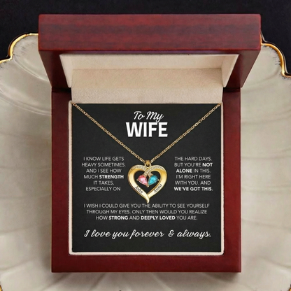 Forever Yours – Birthstone Heart Necklace