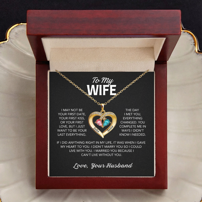 Für immer dein – Geburtsstein-Herz-Halskette