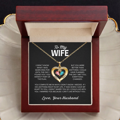 Für immer dein – Geburtsstein-Herz-Halskette