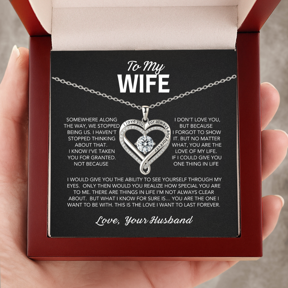 "To My Wife" Infinity Heart Necklace