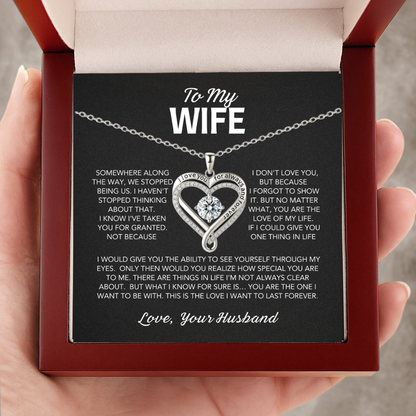 "To My Wife" Infinity Heart Necklace