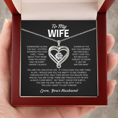 "To My Wife" Infinity Heart Necklace