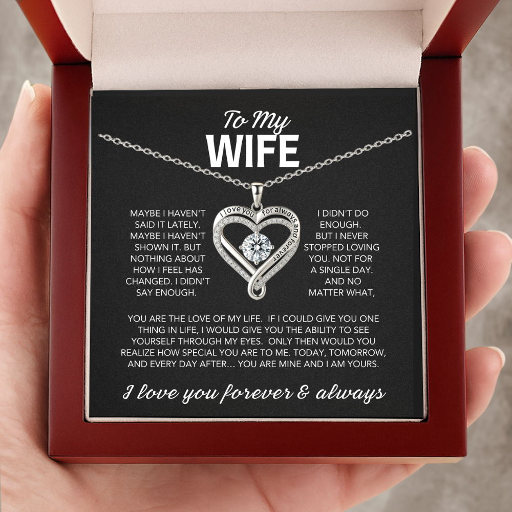 "To My Wife" Infinity Heart Necklace