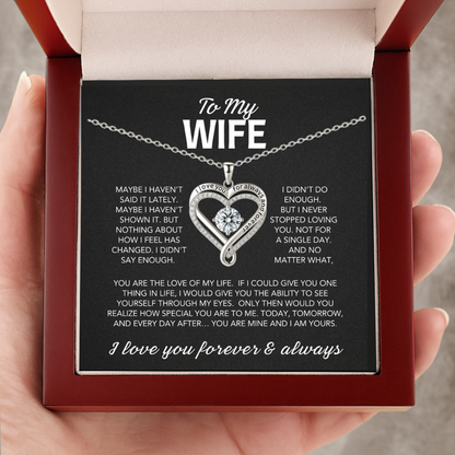 "To My Wife" Infinity Heart Necklace