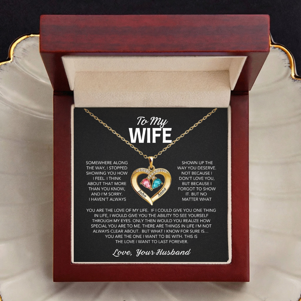 Always Yours - Birthstone Heart Necklace