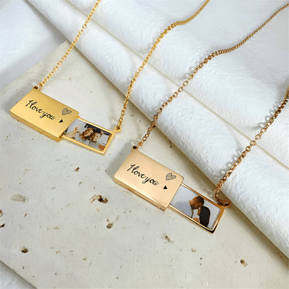 Photo Love Letter Necklace with Luxury LED Box