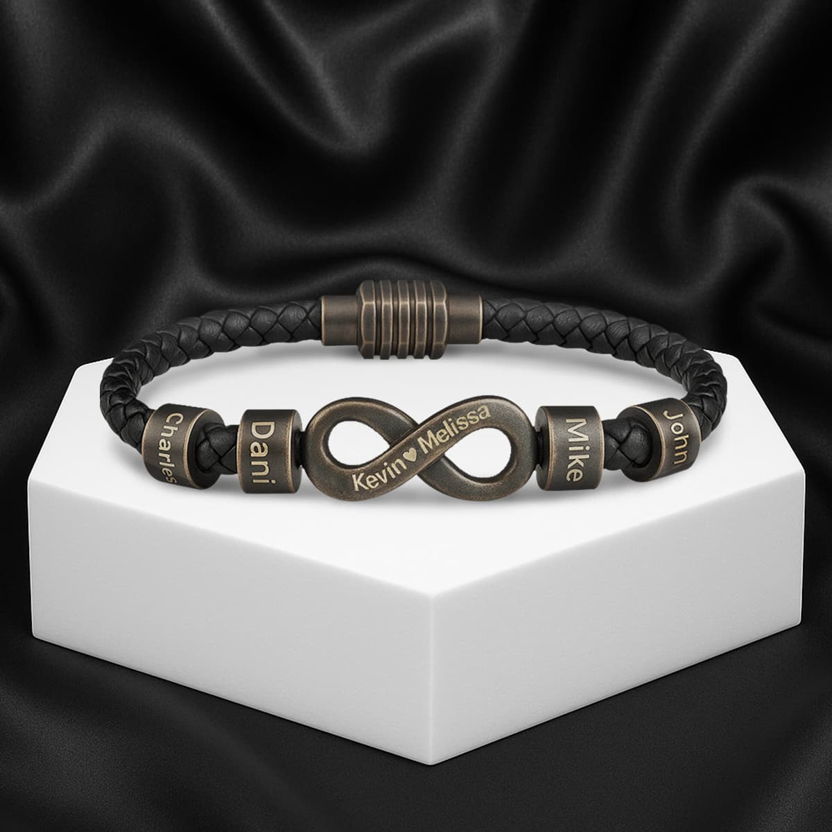 Infinity Name Bracelet - For the Man Who Holds Us Together