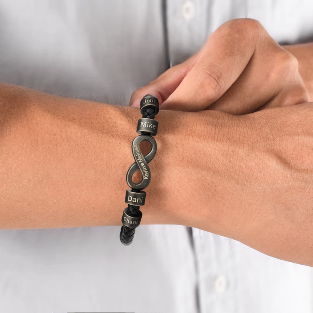 Infinity Name Bracelet - For the Man Who Holds Us Together – Ziella