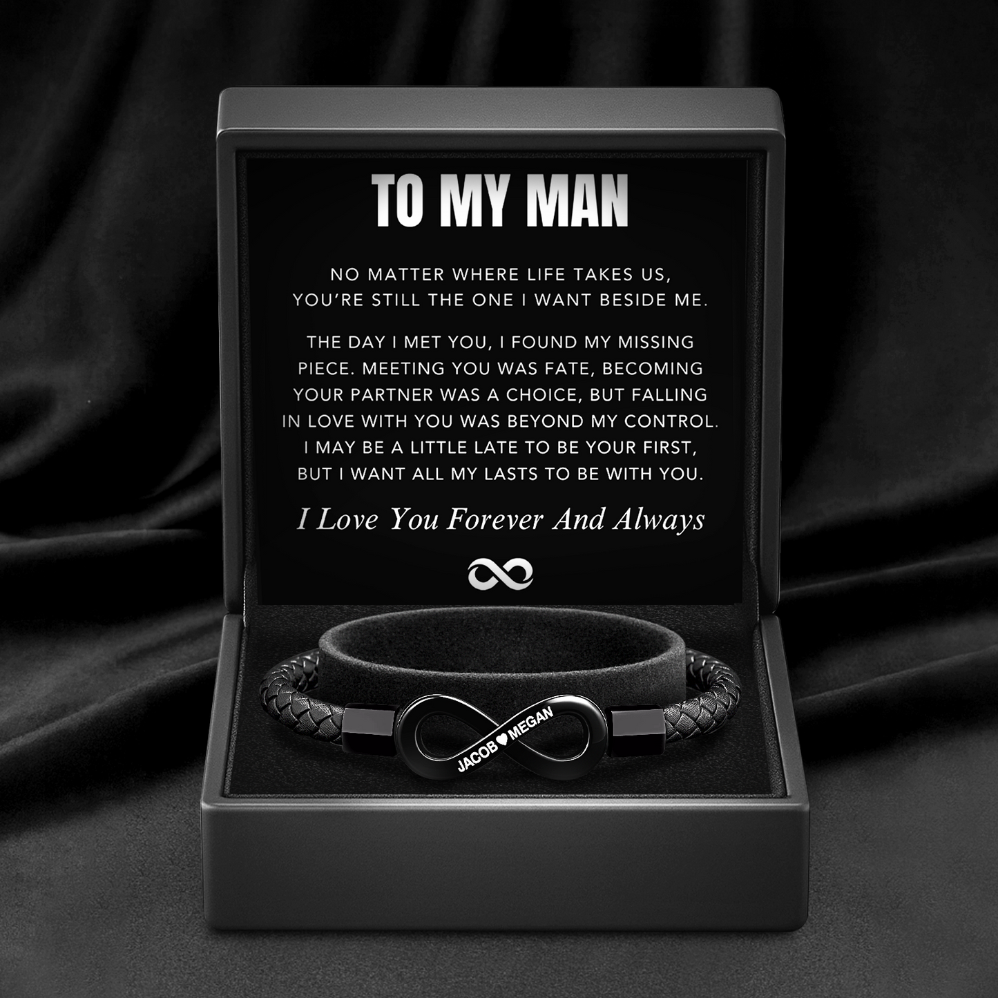 "To My Man" - Pulsera personalizada Infinito