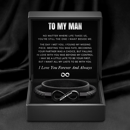 "To My Man" - Pulsera personalizada Infinito