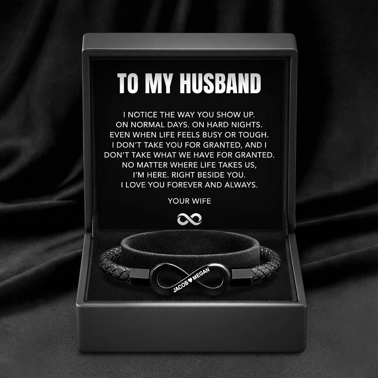 "To My Man" - Infinity Personalized Bracelet