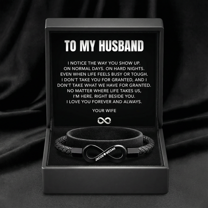 "To My Man" - Infinity Personalized Bracelet