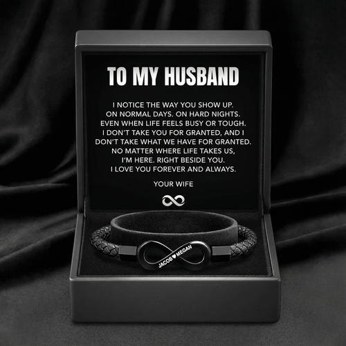 "To My Man" - Infinity Personalized Bracelet