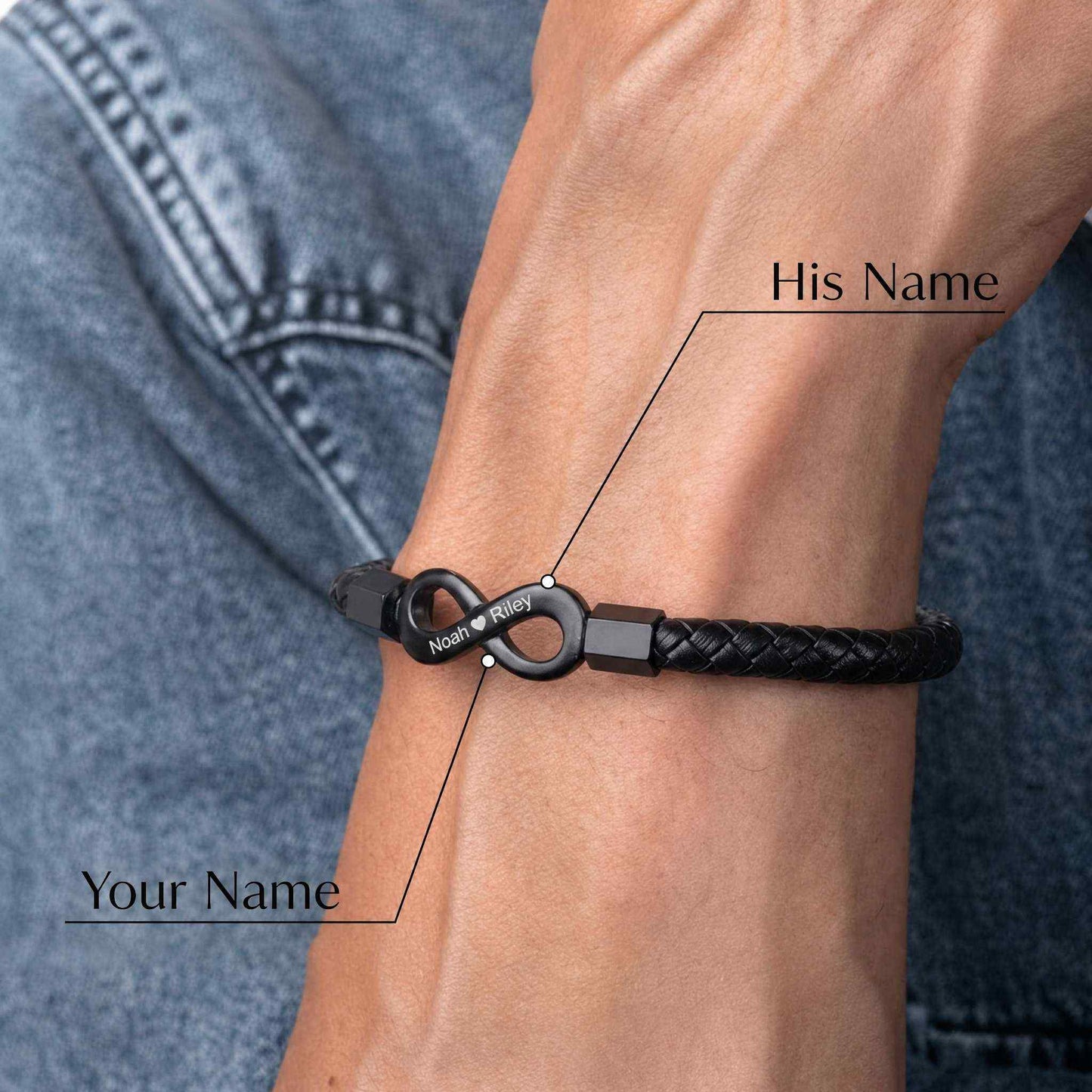 "To My Husband" - Infinity Personalized Bracelet