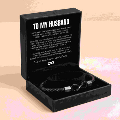 "To My Husband" - Infinity Personalized Bracelet