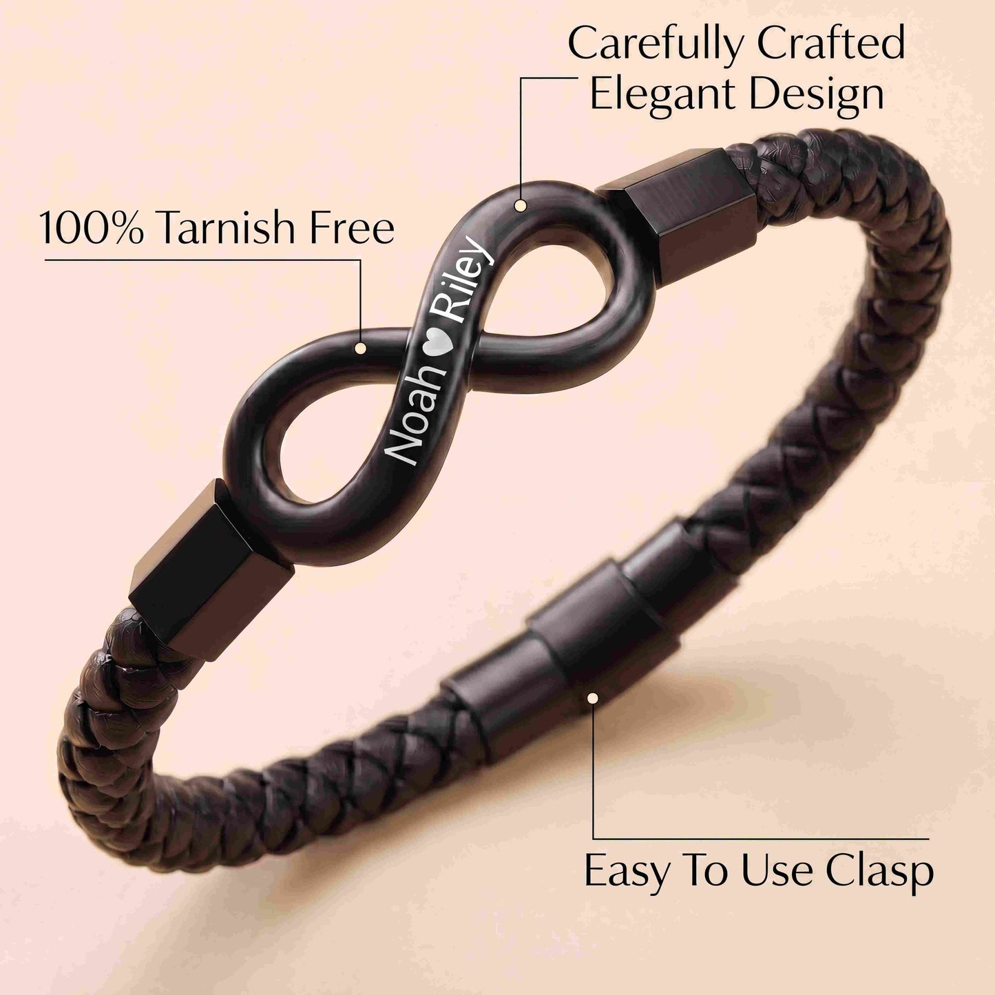 "To My Husband" - Infinity Personalized Bracelet