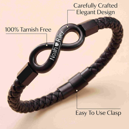 "To My Husband" - Infinity Personalized Bracelet