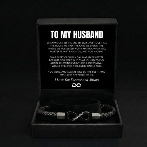 "To My Husband" - Infinity Personalized Bracelet