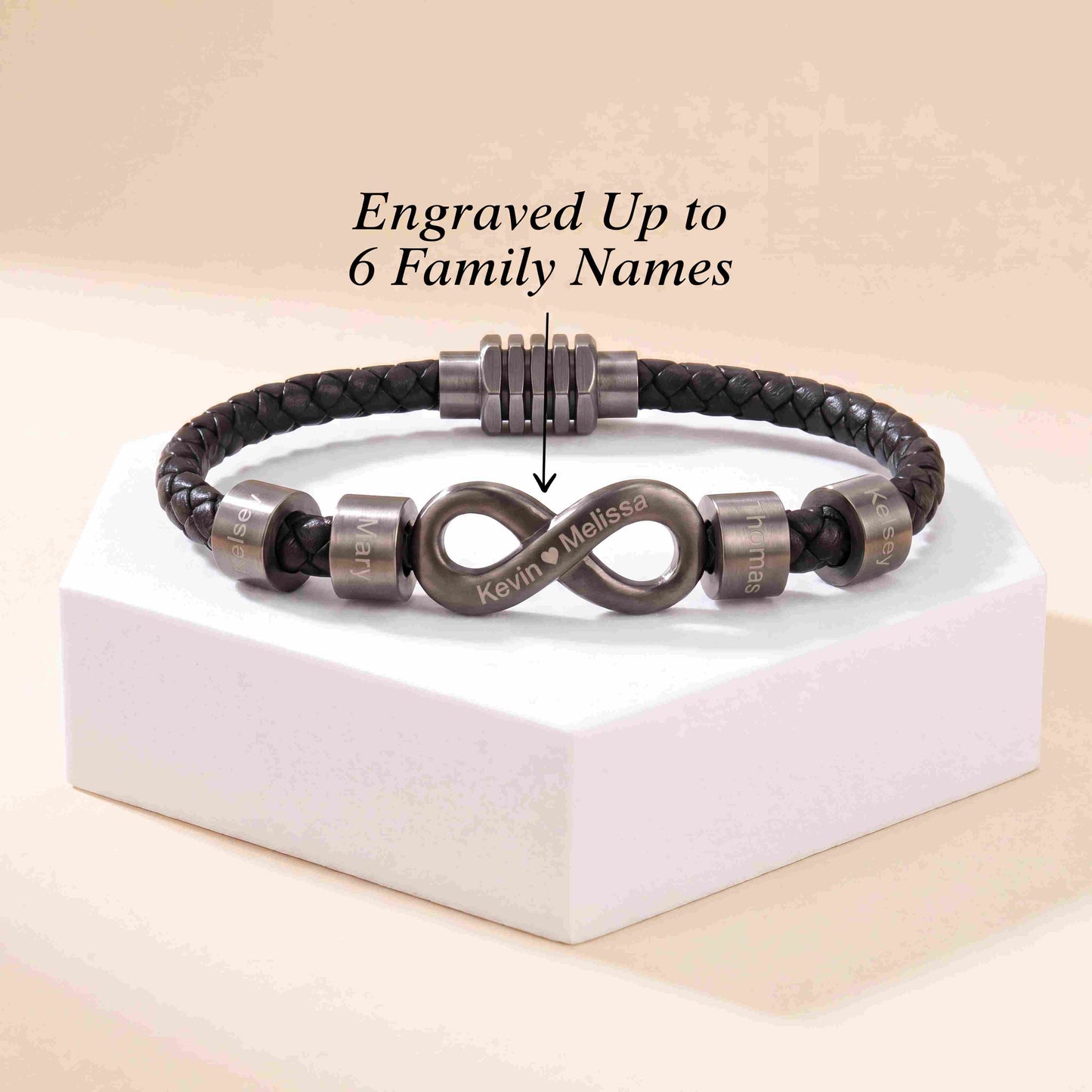 Infinity Name Bracelet - For the Man Who Holds Us Together