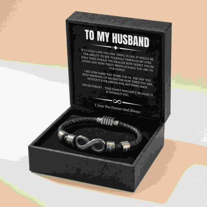 Infinity Name Bracelet - For the Man Who Holds Us Together