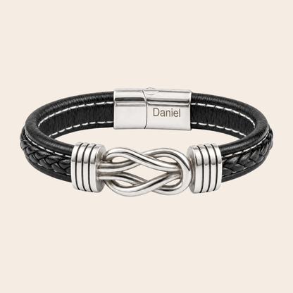 Infinity Knot Bracelet with Engraved Name