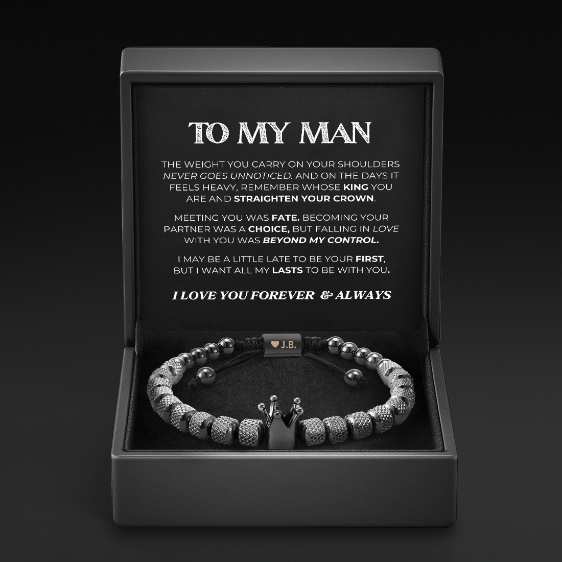 Straighten Your Crown - Personalized Crown Bracelet