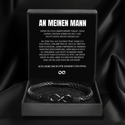 „Für meinen Mann“ – Personalisierbares Infinity-Armband