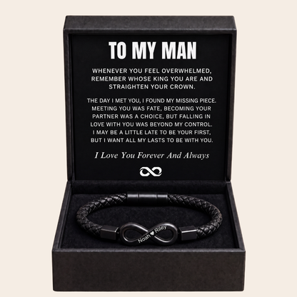 Pulsera personalizada «To My Man Infinity»