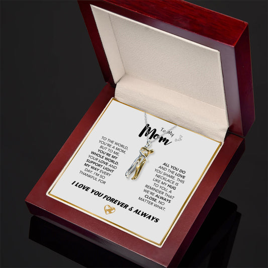 "To Mom" Everlasting Hug Necklace with LED Gift Box