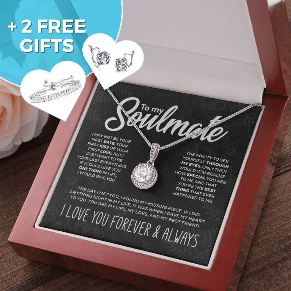"To My Soulmate" Sparkling Pendant Set (+2 FREE Gifts)