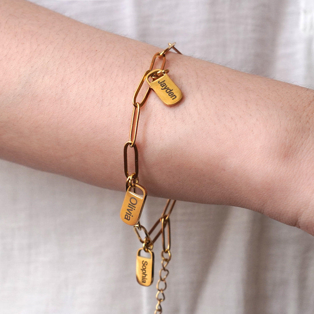 Family's Heartbeat Engraved Bracelet