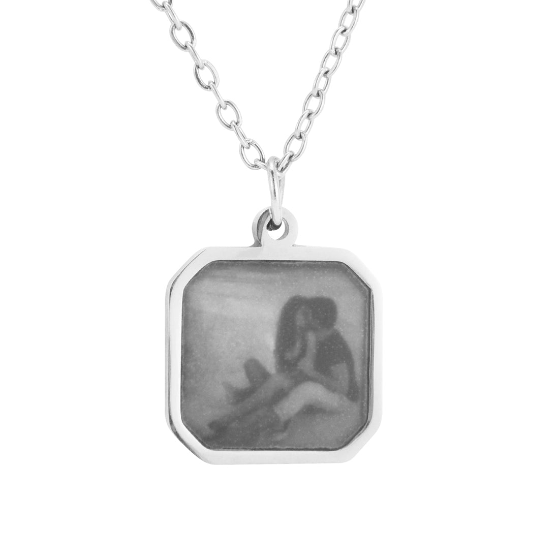 Heated Magic Photo Necklace w/ Dozen Roses Gift Set
