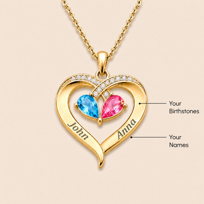 Always Yours – Birthstone Heart Necklace