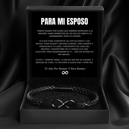 "Para Mi Hombre" - Pulsera Infinita Personalizada