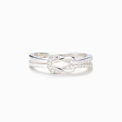 Eternal Love Knot Ring - 925 Silver Set