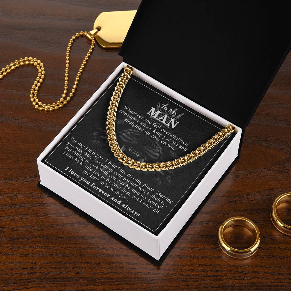 To My Man - Straighten Up Your Crown - Chain Necklace