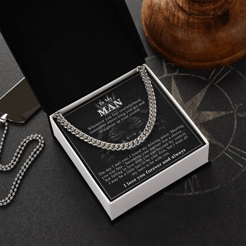 To My Man - Straighten Up Your Crown - Chain Necklace