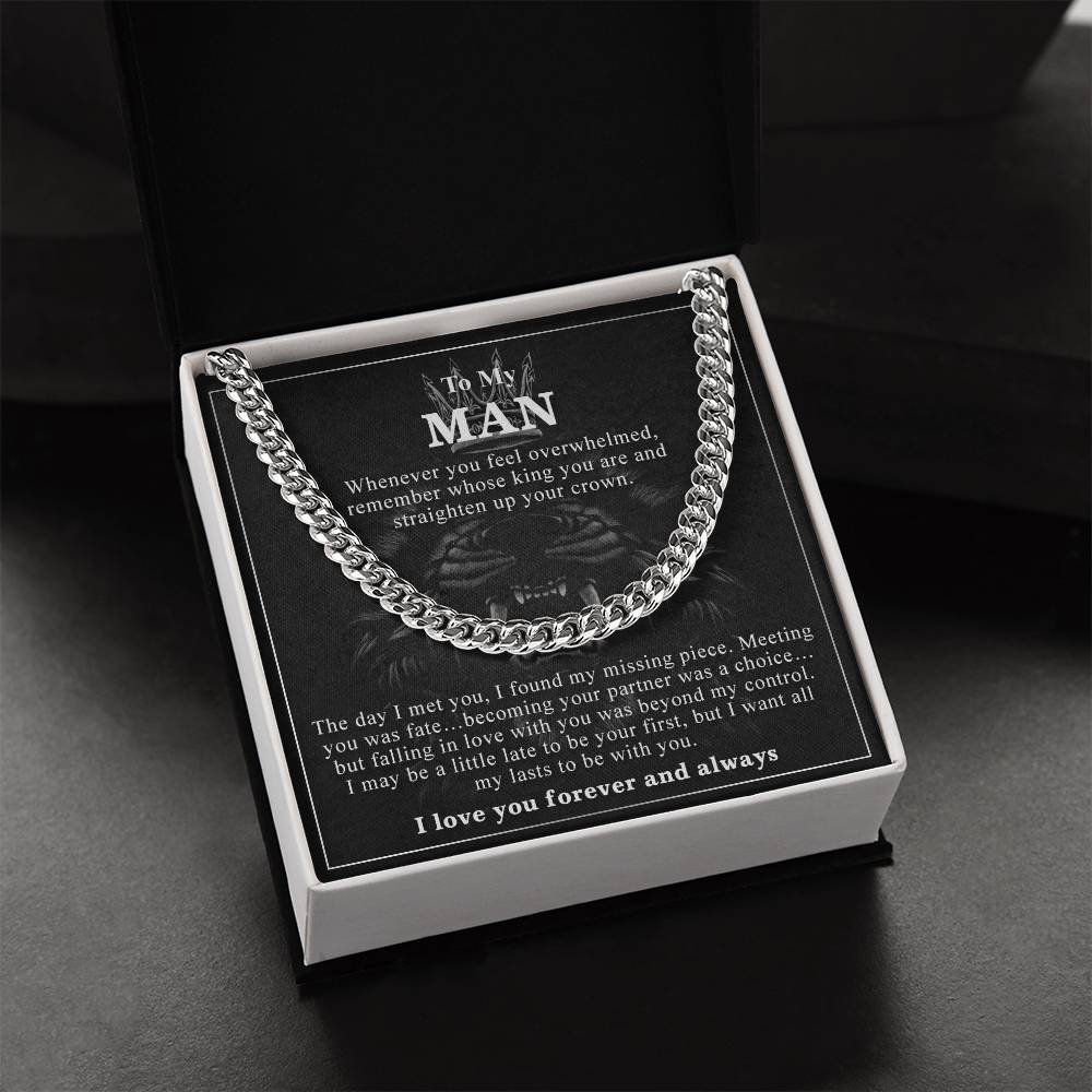 To My Man - Straighten Up Your Crown - Chain Necklace