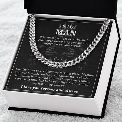 To My Man - Straighten Up Your Crown - Chain Necklace
