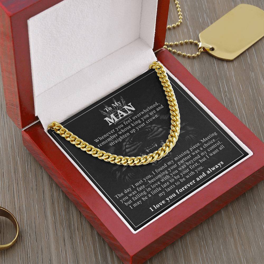 To My Man - Straighten Up Your Crown - Chain Necklace