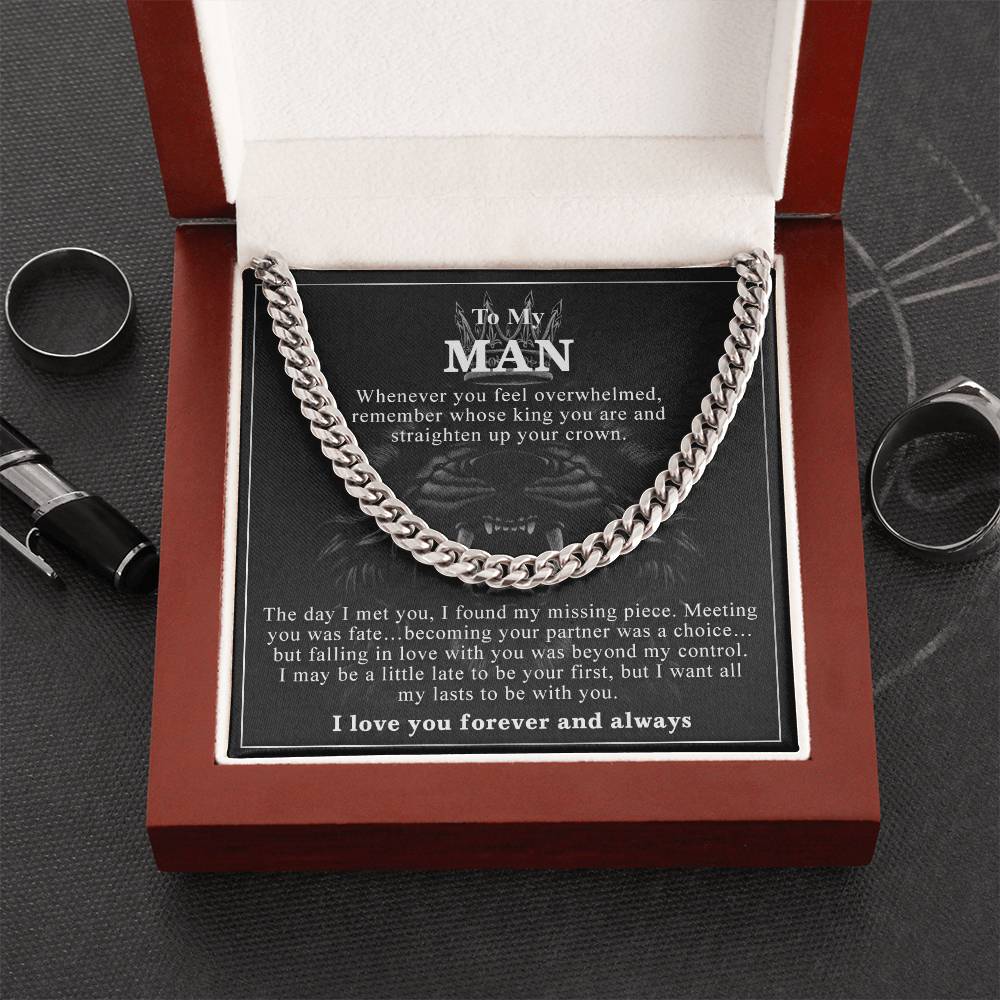 To My Man - Straighten Up Your Crown - Chain Necklace