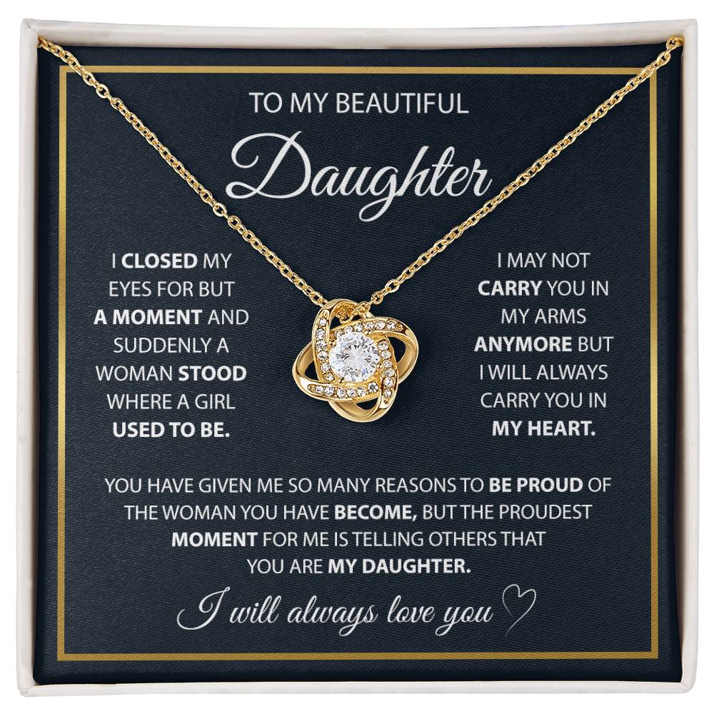 To My Daughter - A Lifetime of Love Necklace Gift Set