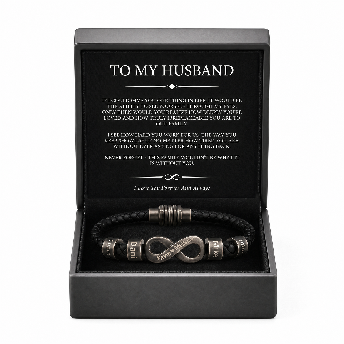 Infinity Name Bracelet - Para el hombre que nos mantiene unidos