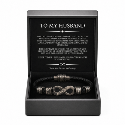 Infinity Name Bracelet - Para el hombre que nos mantiene unidos