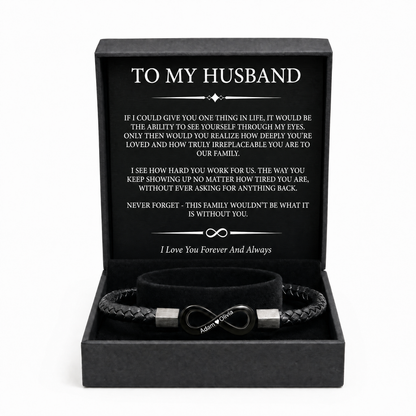 «Para mi marido» - Pulsera personalizada Infinity