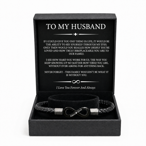 «Para mi marido» - Pulsera personalizada Infinity