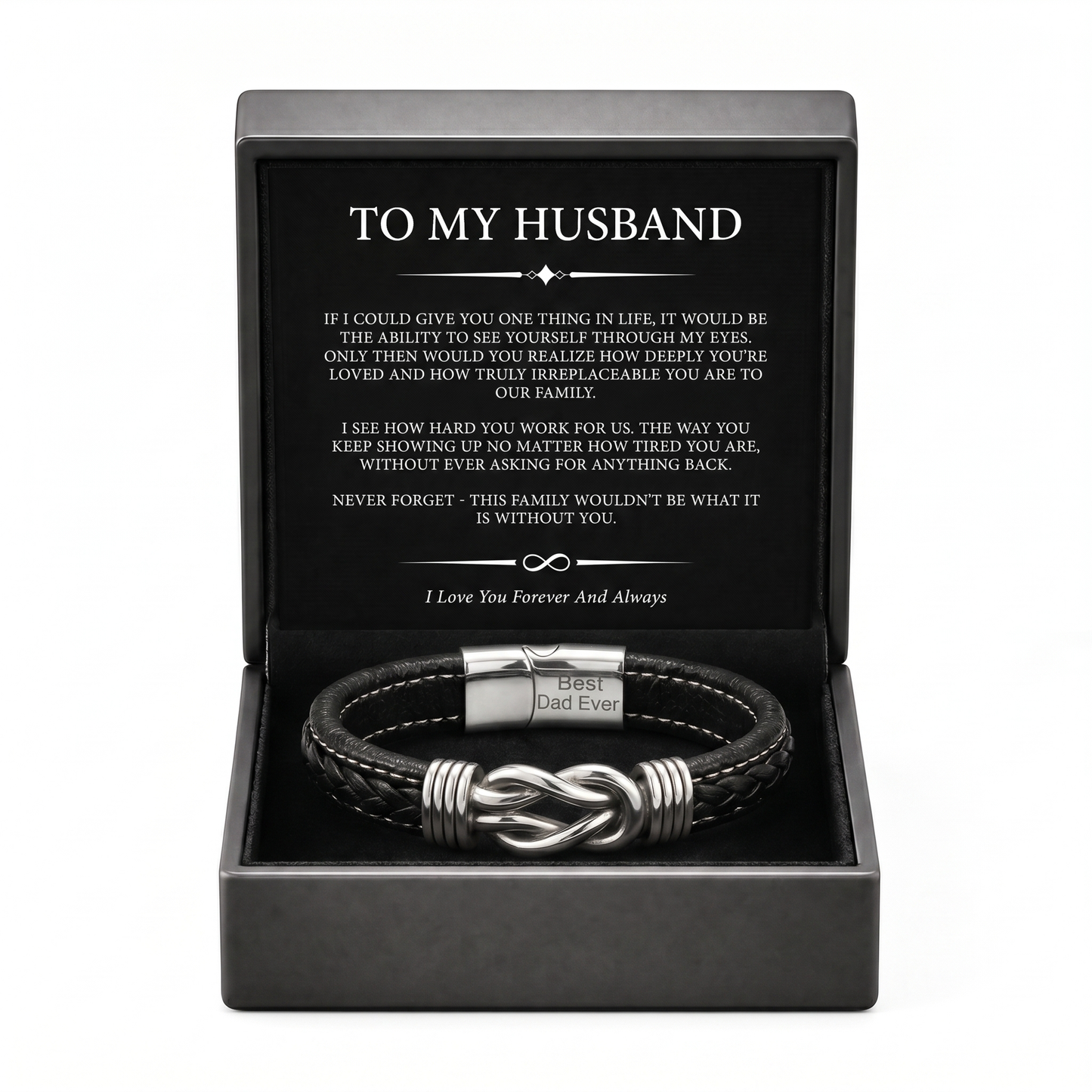 Pulsera con nudo infinito: para el hombre que nos mantiene unidos