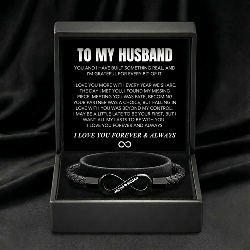 "To My Man" - Infinity Personalized Bracelet